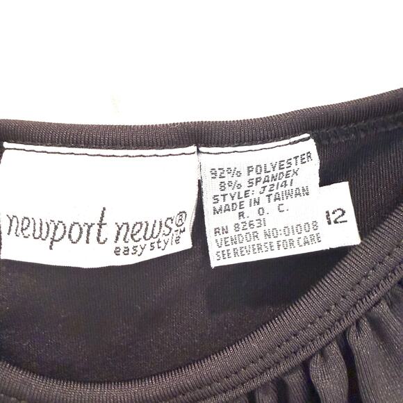 Vintage Y2K Newport News Black Slip Dress – Women’s 12 - Picture 5 of 13